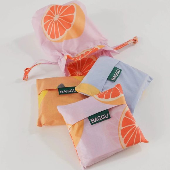 NWT Standard Baggu Set - Archive Fruits (Peach, Grapefruit, Banana) - Picture 3 of 11